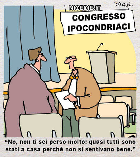 il congresso è già finito, un addetto ad un ritardatario: non ti sei perso niente sono tutti a casa perché non si sentivano bene