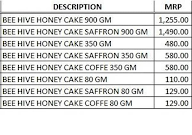 Bee Hive menu 1