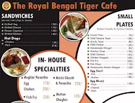 The Royal Bengal Tiger Cafe menu 1