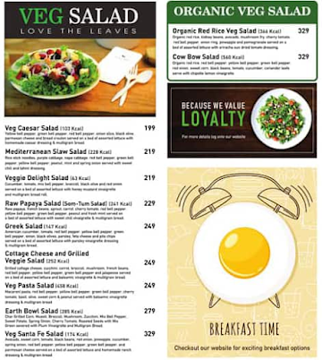 Salad Company menu 