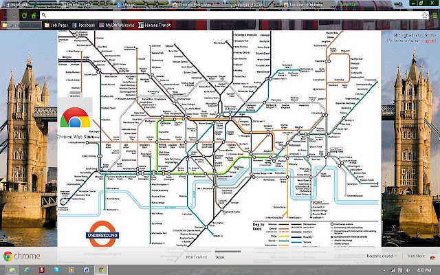 London Underground chrome extension