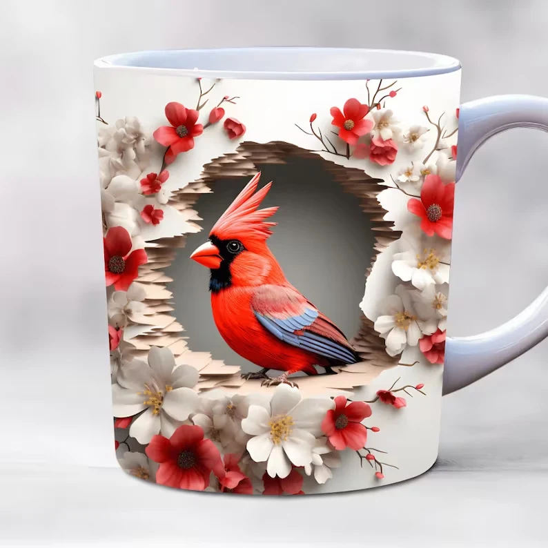 Amerikaanse Kardinaal Hulst Vogel Keramische Koffiemok – Geniet in stijl van warme dranken. Perfect voor koffie en thee.