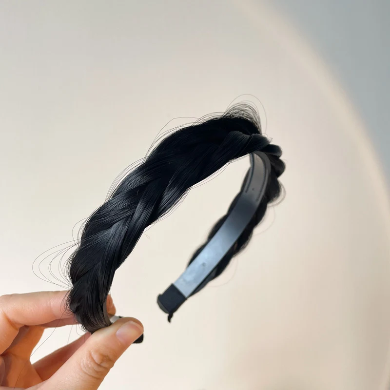 Serre-tête Perruque Tressée avec Nœud, Double Usage, Coiffure Instantanée, Look Naturel et Élégant, Confortable et Simple