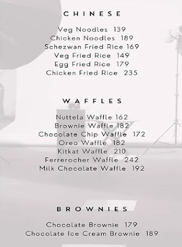 TRV Studio X Cafe menu 