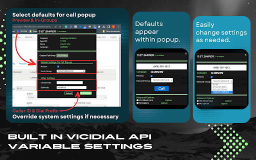 ET Sniper Click2Dial DEVELOPMENT BUILD