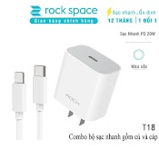 Bộ Sạc Nhanh 20W Rockspace T18 Hàng Chính Hãng Bảo Hành 1 Năm