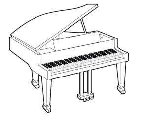 Resultado de imagen para dibujo de piano