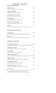 Hush Bar - Radisson Blu menu 3