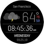 Cover Image of 下载 Weather Black Premium Watch Face 1.0.2 APK
