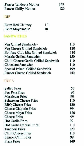 Food Junction menu 