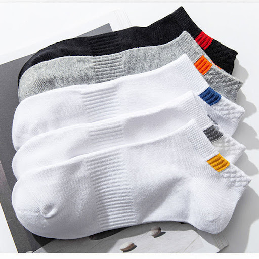 Title 6, Mens Summer Short Tube Invisible Socks Pure Co...