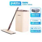 Bộ Lau Nhà Tự Vắt Thông Minh Pulito, Đầu Xoay 360 Độ Tiện Dụng Tặng Kèm 2 Bông Lau Bln - S6