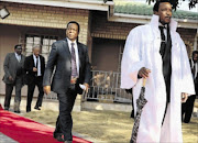 SUPPORTERS:  King Goodwill Zwelithini, middle, attends the official launch of Unyazi TV this week along with KwaZulu-Natal premier Senzo Mchunu, second from left. In the foreground is   Mduduzi 'Unyazi' Shembe  
      Photo: Zandile Shange