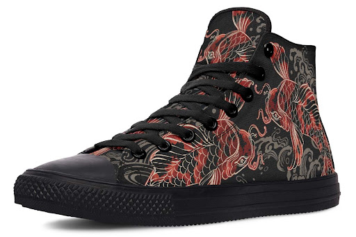 Title 3, Fashion Printed Couple High Top Canvas Shoes. S...