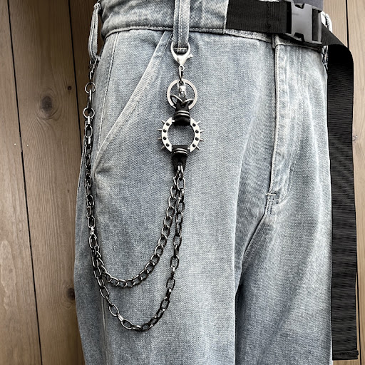 Title 8, High Street Dark Alloy Rock Fashion Waist Chain...