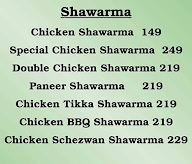 Desi Shawarmas menu 1