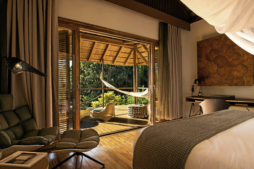 The bungalows exude opulence with an African twist.