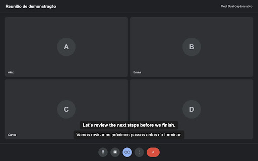 Meet Dual Captions screenshot 1