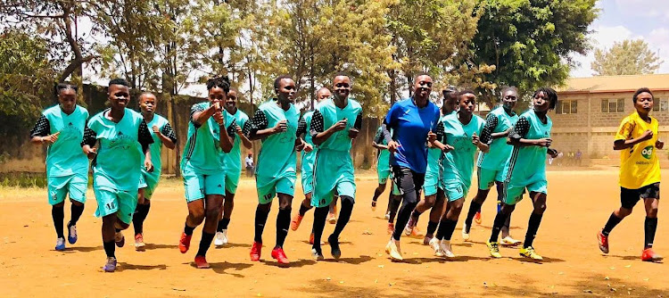 Thika Queens players during training session