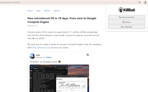 KillBait Checker Extension screenshot 3