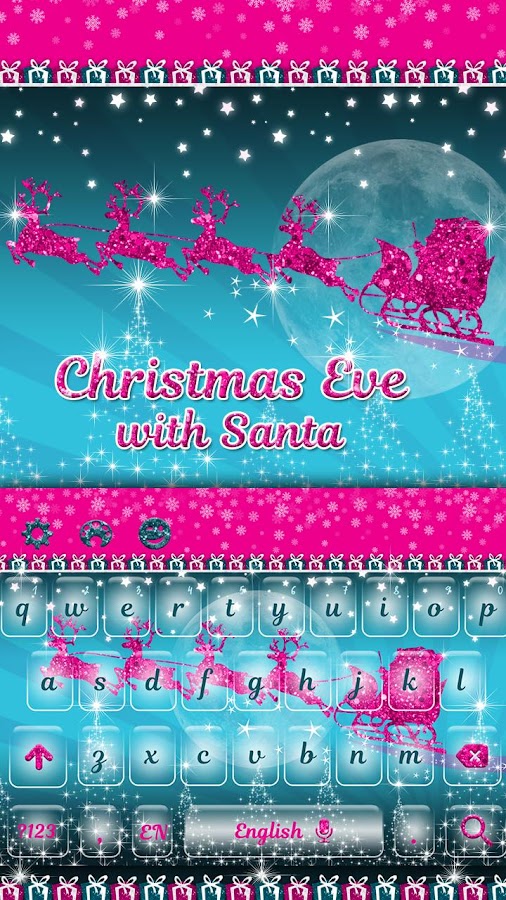 Christmas Eve with Santa Claus & Reindeer Keyboard
