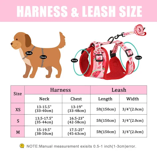 Adjustable Nylon Mesh French Bulldog Harness Leash Set Cute Printed Puppy Cat Harness Vest Leash For Small Medium Dogs P