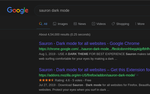 Sauron - Dark mode for all websites Preview image 3