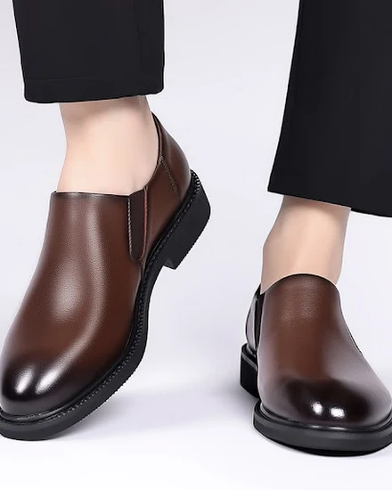 WAERTA Men's Leather Casual Shoes Fashion Business Soft A... - 0