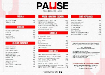 Pause menu 