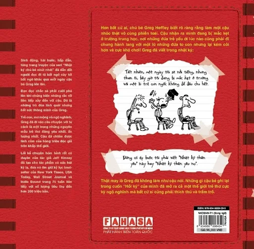 Fahasa - Song Ngữ Việt - Anh - Diary Of A Wimpy Kid - Nhật Ký Chú Bé Nhút Nhát - Tập 1