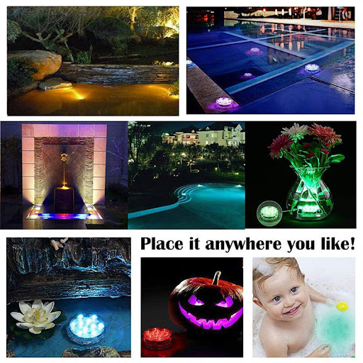 Title 10, Waterproof Garden Pool Decoration Diving Light ...