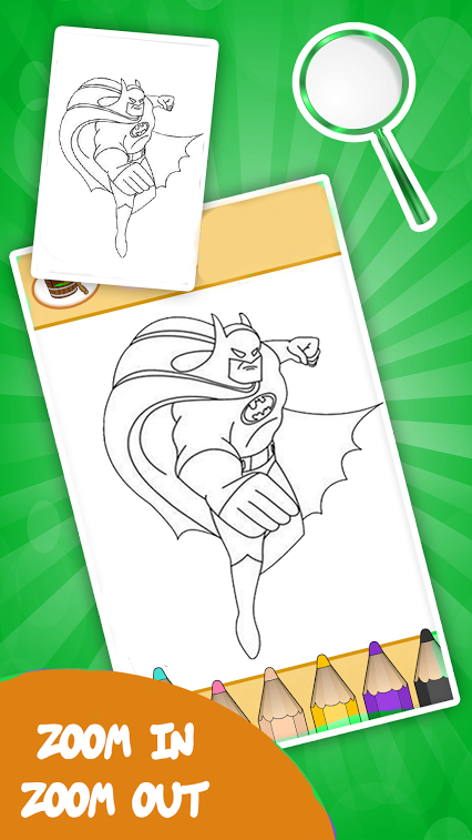   Super Hero Coloring Books- 스크린샷 