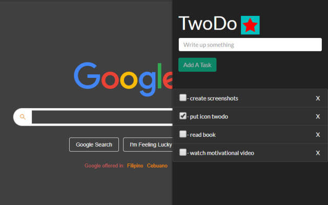 TwoDo: A Minimalist Task Manager chrome extension