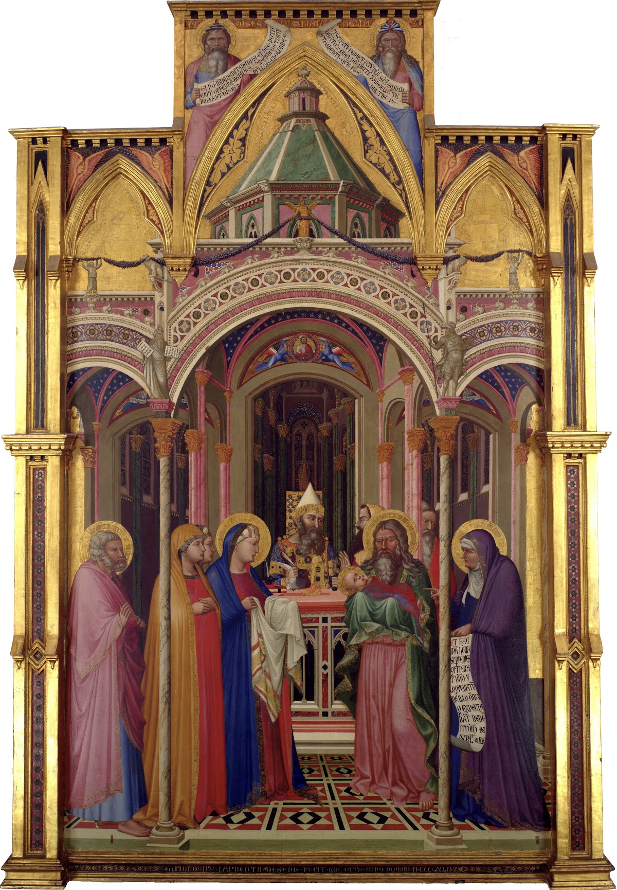 Ambrogio Lorenzetti  (1290–1348), Presentazione di Gesù al tempio dal Duomo di Siena (1342), tempera su tavola, 257 cm x 168 cm, Galleria degli Uffizi, Firenze