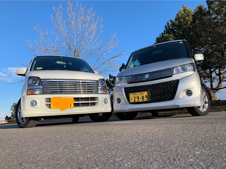 パレットSWのcartunefriends・たかさん車高調MT笑・MT前からなおさんとﾊﾟｼｬｯ! Σp[【◎】]ω･´)・2週連続(。-∀-)ﾆﾔﾘ・夜の大橋綺麗(^_^)に関するカスタム事例の投稿画像1枚目