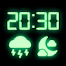 Weather Night Dock with clock icon