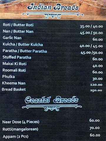 Swathi Deluxe menu 