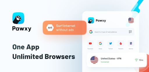 Pawxy - Fast VPN & Web Browser