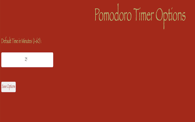 Pomodoro Timer chrome extension