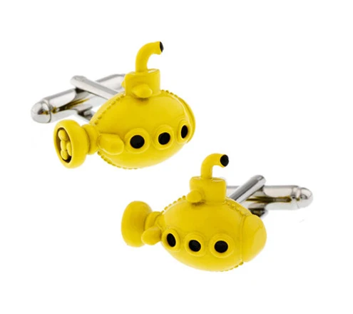 Title 5, Boutons de manchette sous-marin jaune cuivre po...