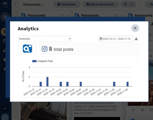 Panoramiq watch total Instagram posts