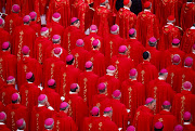 Cardinals attend the funeral of former Pope Benedict in St. Peter's Square at the Vatican, January 5, 2023. 