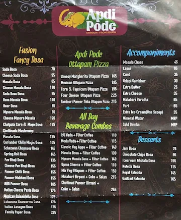 Apdi Pode menu 