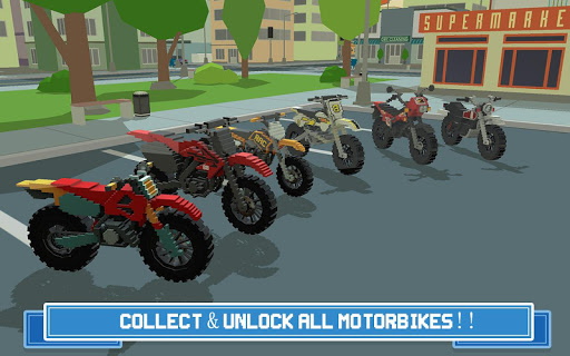 Moto Rider 3D: Blocky City 17 (Mod Money)