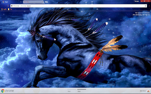 Black Horse blue sky 1366*768 chrome extension