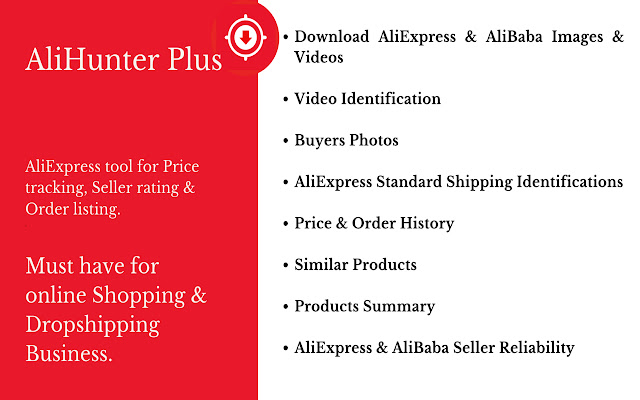 AliHunter Plus - AliExpress Research Tool chrome extension