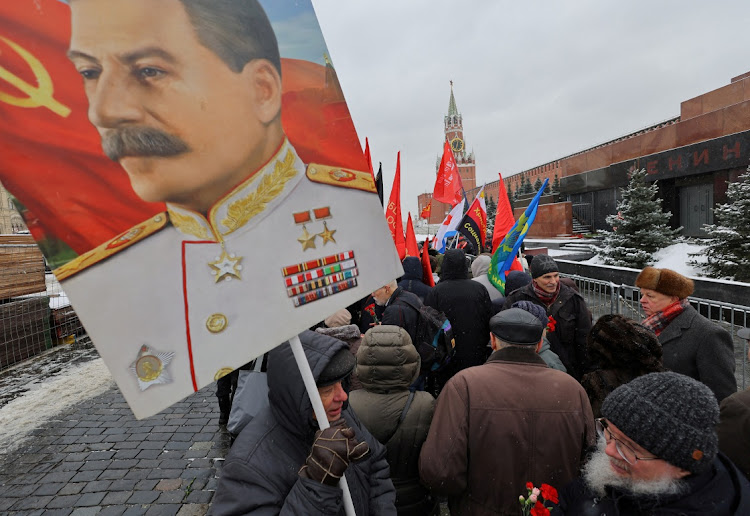 Supporters of the Russian Communist Party attend a ceremony marking the 70th anniversary of Soviet leader Josef Stalin's death in Red Square in Moscow, Russia March 5, 2023.