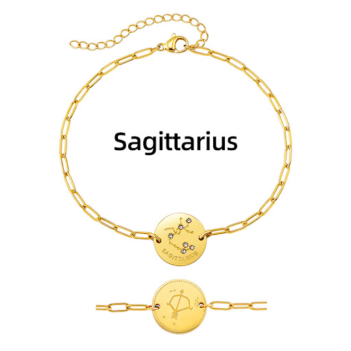 Title 2, Titanium Steel 18K Gold Round Plate Twelve Cons...