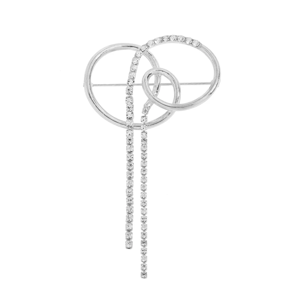 Exaggerated Catwalk Feng Shui Diamond Tassel Brooch, Bring Luck and Glamour, Sparkling Elegance for Your Outfit, a Uniqu