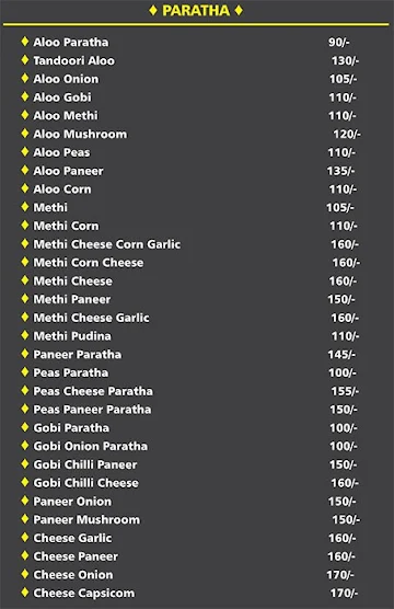 Matoshri Bhel menu 